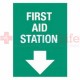 First Aid Station Vinyl Sign 10"x14"
